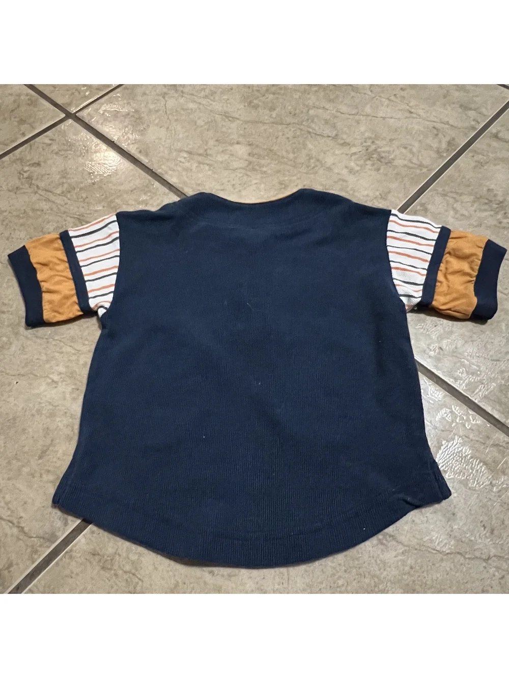 Vtg Winnie the Pooh Embroidered Patched Playball Baseball Henley Button Shirt 3T